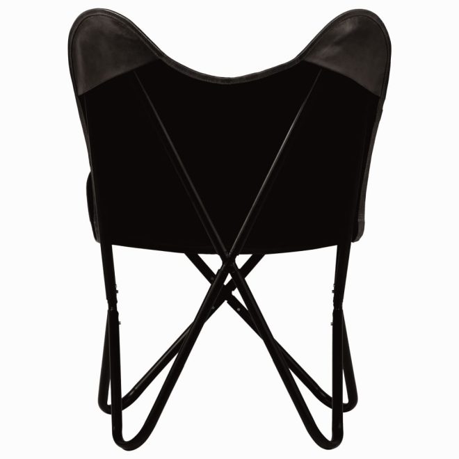 Butterfly Chair Kids Size Real Leather – Black