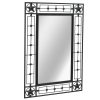 Wall Mirror Rectangular Black – 50×80 cm