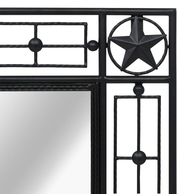 Wall Mirror Rectangular Black – 50×80 cm