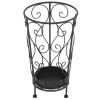 Umbrella Stand Vintage Style Metal 26×46 cm Black