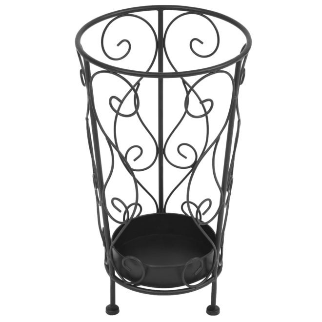 Umbrella Stand Vintage Style Metal 26×46 cm Black