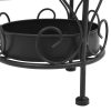 Umbrella Stand Vintage Style Metal 26×46 cm Black