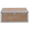 Storage Box Solid Fir Wood 91x52x40 cm Brown