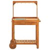 Garden Kitchen Trolley Solid Wood Acacia 92×43.5×141.5 cm