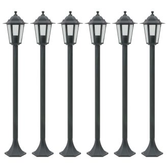 Garden Post Lights 6 pcs E27 110 cm Aluminium