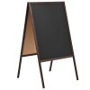 Double-sided Blackboard Cedar Wood Free Standing – 60×80 cm