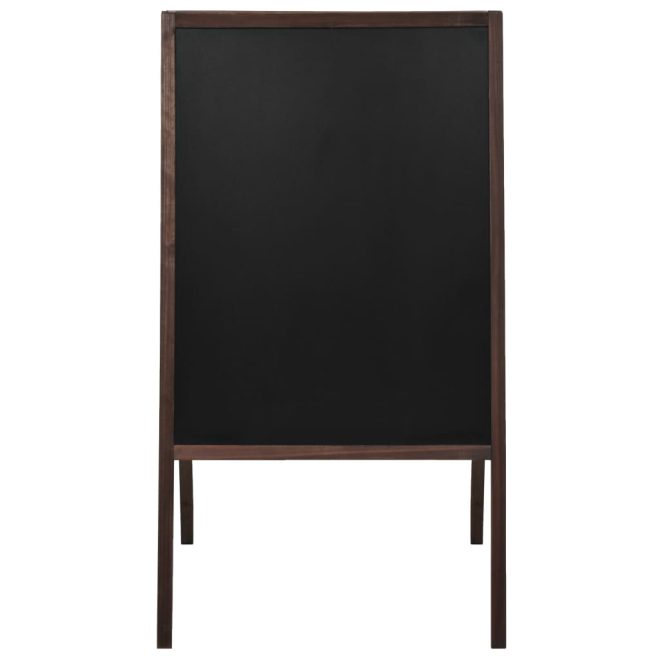 Double-sided Blackboard Cedar Wood Free Standing – 60×80 cm