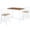 Bar Table and Stool Set MDF Dark Brown – 3