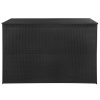 Garden Storage Box 150x100x100 cm Poly Rattan – Black