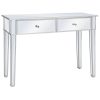 Mirrored Console Table MDF and Glass 106.5x38x76.5 cm