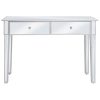 Mirrored Console Table MDF and Glass 106.5x38x76.5 cm