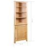 Corner Cabinet 59x36x180 cm Solid Wood – Brown