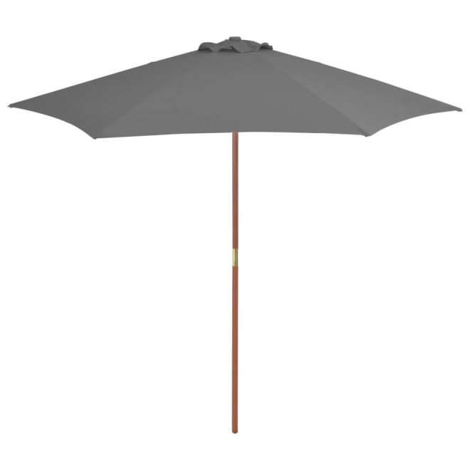 Parasol 270×270 cm Wooden Pole – Anthracite