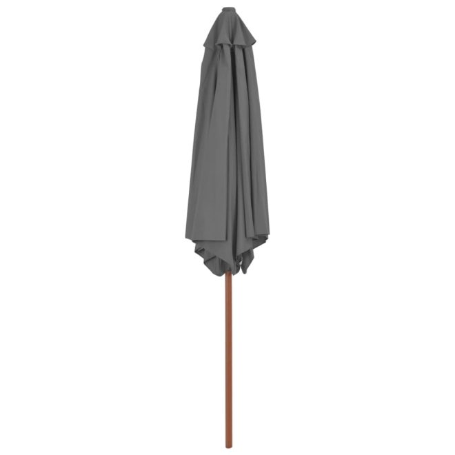 Parasol 270×270 cm Wooden Pole – Anthracite