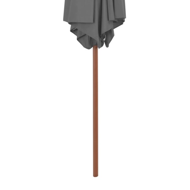 Parasol 270×270 cm Wooden Pole – Anthracite