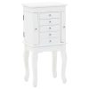 Free Standing Jewelery Cabinet White