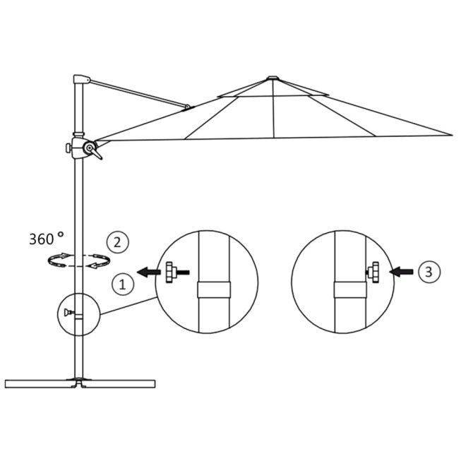 Cantilever Umbrella with Steel Pole – 250×250 cm, Taupe