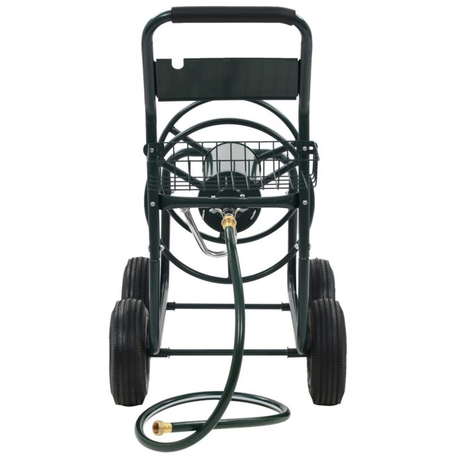 Garden Hose Trolley with 1/2″ Hose Connector 75 m Steel