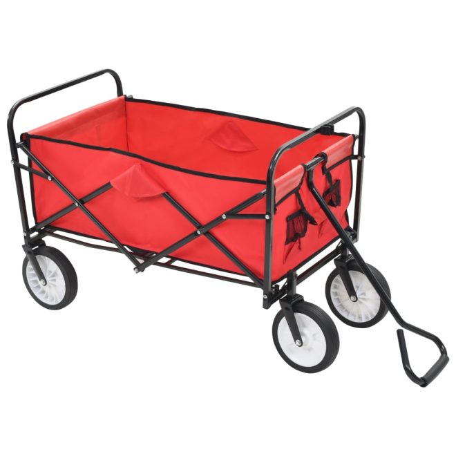 Folding Hand Trolley Steel – Red