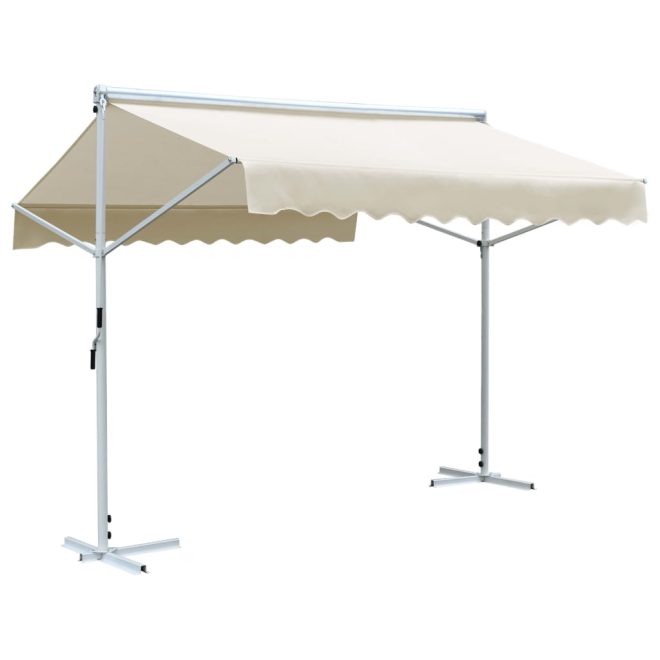 Free Standing Awning – 3×3 m, Cream