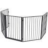 Fireplace Fence for Pets Black Steel