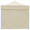 Folding Pop-up Party Tent with 8 Sidewalls 3×9 m – Cream