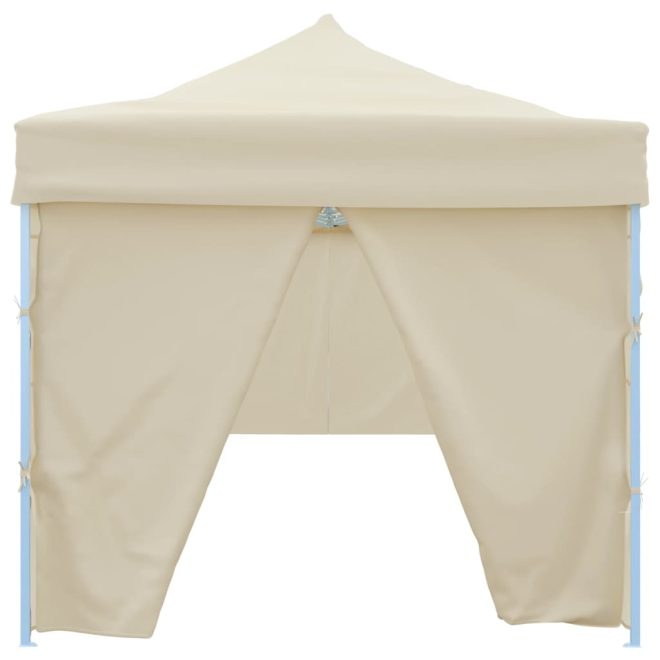 Folding Pop-up Party Tent with 8 Sidewalls 3×9 m – Cream