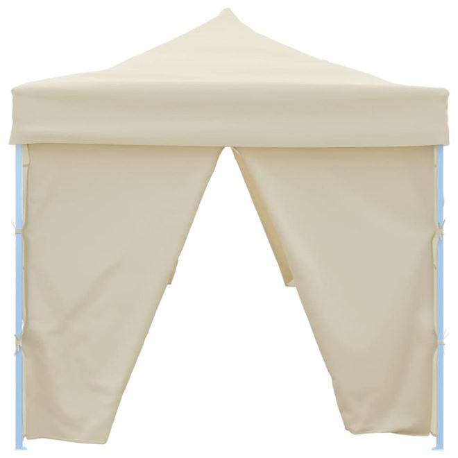 Folding Pop-up Party Tent with 8 Sidewalls 3×9 m – Cream