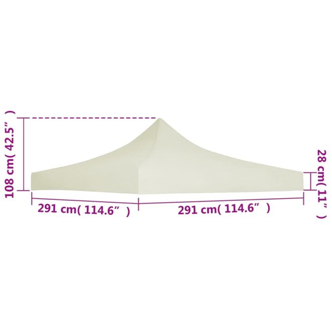 Party Tent Roof – 3×3 m, Cream