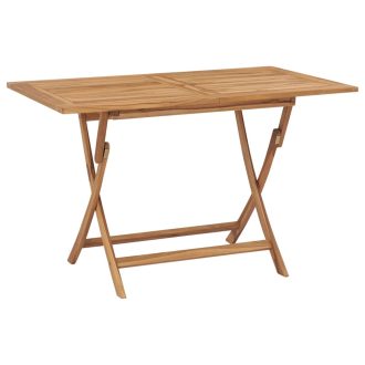 Folding Garden Table 120x70x75 cm Solid Wood Teak