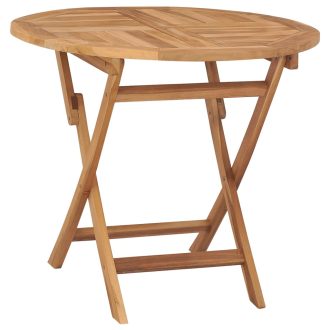 Folding Garden Table 85×76 cm Solid Teak Wood