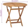 Folding Garden Table 85×76 cm Solid Teak Wood – Round