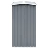 Garden Log Storage Shed Galvanised Steel 330x92x153 cm – Grey