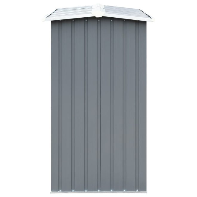 Garden Log Storage Shed Galvanised Steel 330x92x153 cm – Grey