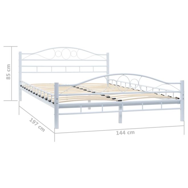 Amherst Bed Frame Metal – DOUBLE, White