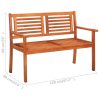 2-Seater Garden Bench Solid Eucalyptus Wood – 120x60x89 cm