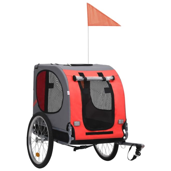 Dog Bike Trailer – Red and Black