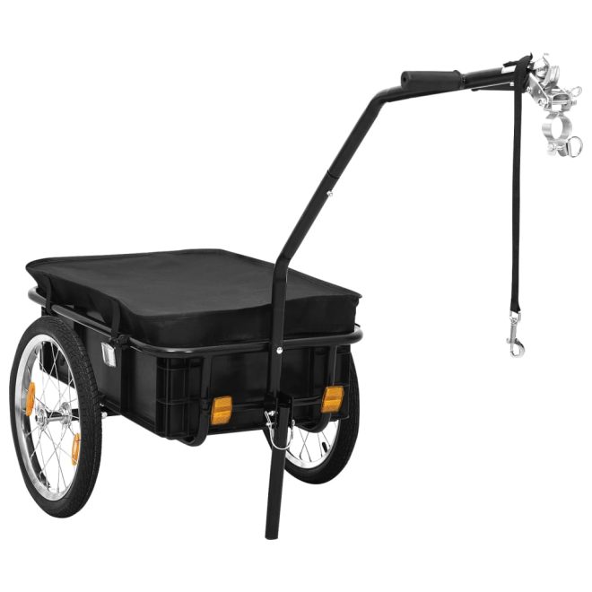 Bike Cargo Trailer/Hand Wagon 155x60x83 cm Steel – Black