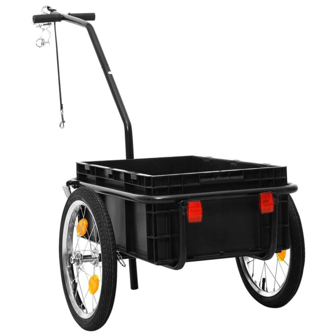 Bike Cargo Trailer/Hand Wagon 155x60x83 cm Steel – Black