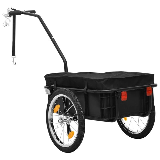 Bike Cargo Trailer/Hand Wagon 155x60x83 cm Steel – Black