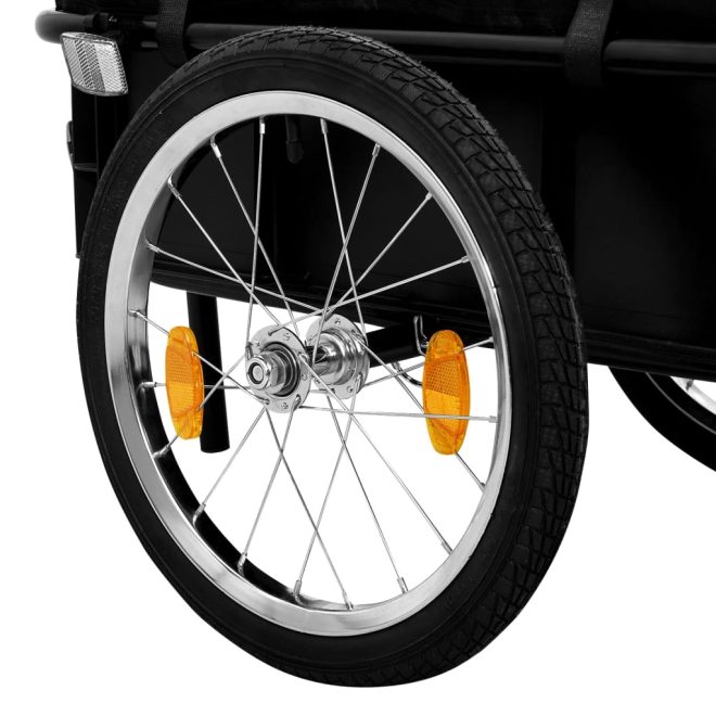 Bike Cargo Trailer/Hand Wagon 155x60x83 cm Steel – Black