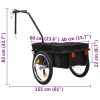 Bike Cargo Trailer/Hand Wagon 155x60x83 cm Steel – Black