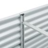 Garden Raised Bed Galvanised Steel – 400x80x81 cm, Silver