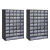 41-Drawer Storage Cabinet Tool Box 2 pcs Plastic