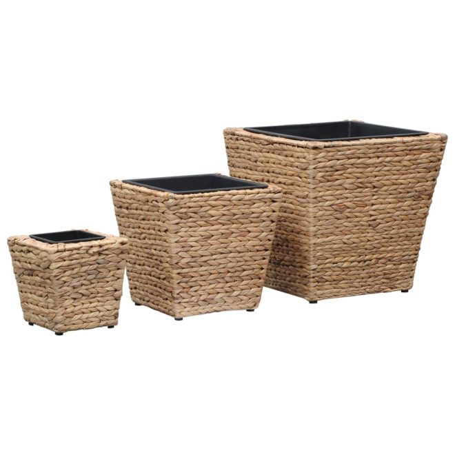 Garden Raised Beds 3 pcs Water Hyacinth – Light Brown