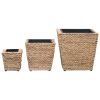 Garden Raised Beds 3 pcs Water Hyacinth – Light Brown