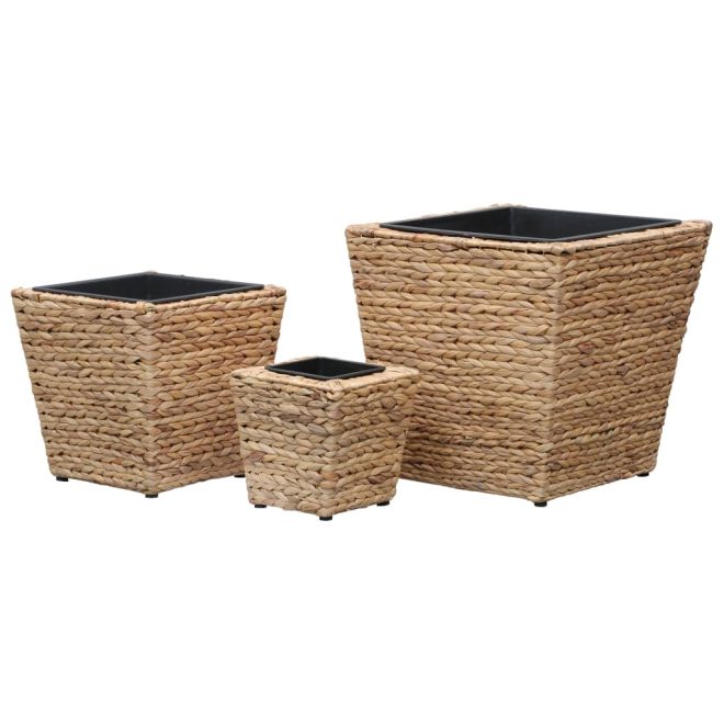 Garden Raised Beds 3 pcs Water Hyacinth – Light Brown