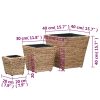 Garden Raised Beds 3 pcs Water Hyacinth – Light Brown