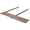 WPC Solid Decking Boards with Accessories 2.2 m Light Brown – 10 M