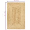 Handmade Rug Jute Natural – 80×160 cm